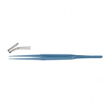 Diam-n-Dust™ Micro Dissecting Forcep Curved - 1 x 2 Teeth Titanium, 18 cm - 7" Tip Size 6.0 x 0.4 mm
